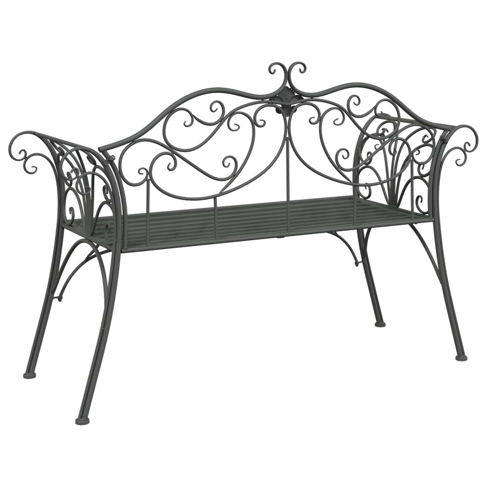 Produktbild för Trädgårdsbänk 2-Antal sittplatser 130 x 47 x 90 cm Stål