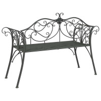 Produktbild för Trädgårdsbänk 2-Antal sittplatser 130 x 47 x 90 cm Stål