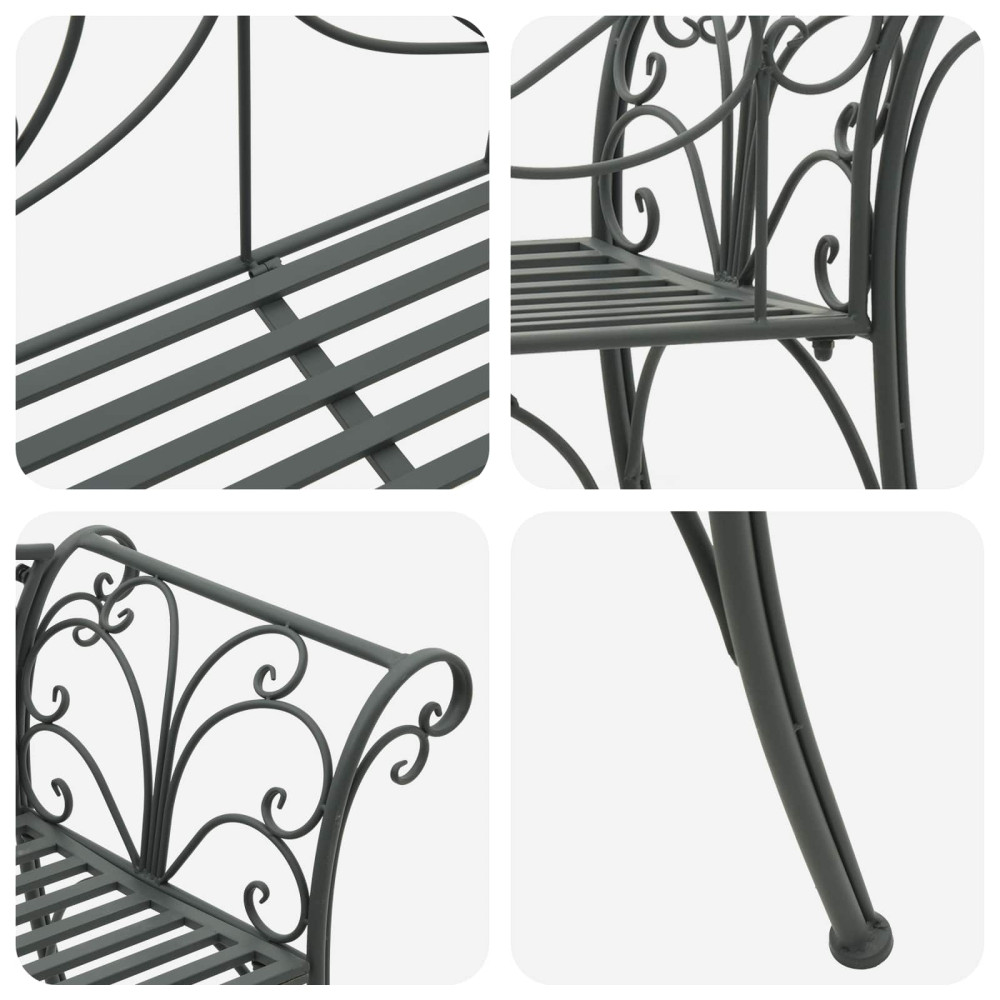 Produktbild för Trädgårdsbänk 2-Antal sittplatser 130 x 47 x 90 cm Stål