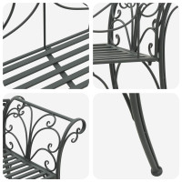 Produktbild för Trädgårdsbänk 2-Antal sittplatser 130 x 47 x 90 cm Stål