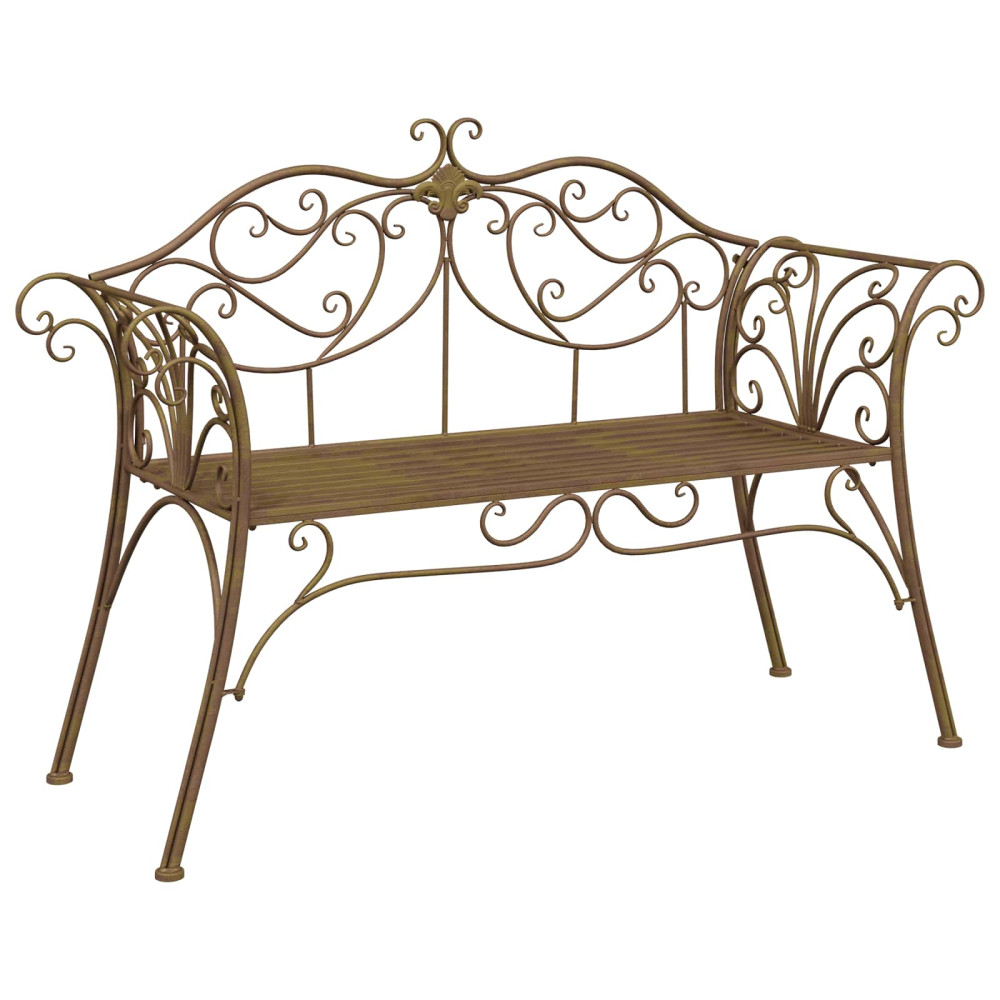 Produktbild för Trädgårdsbänk 2-Antal sittplatser 130 x 47 x 90 cm Stål