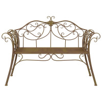 Produktbild för Trädgårdsbänk 2-Antal sittplatser 130 x 47 x 90 cm Stål