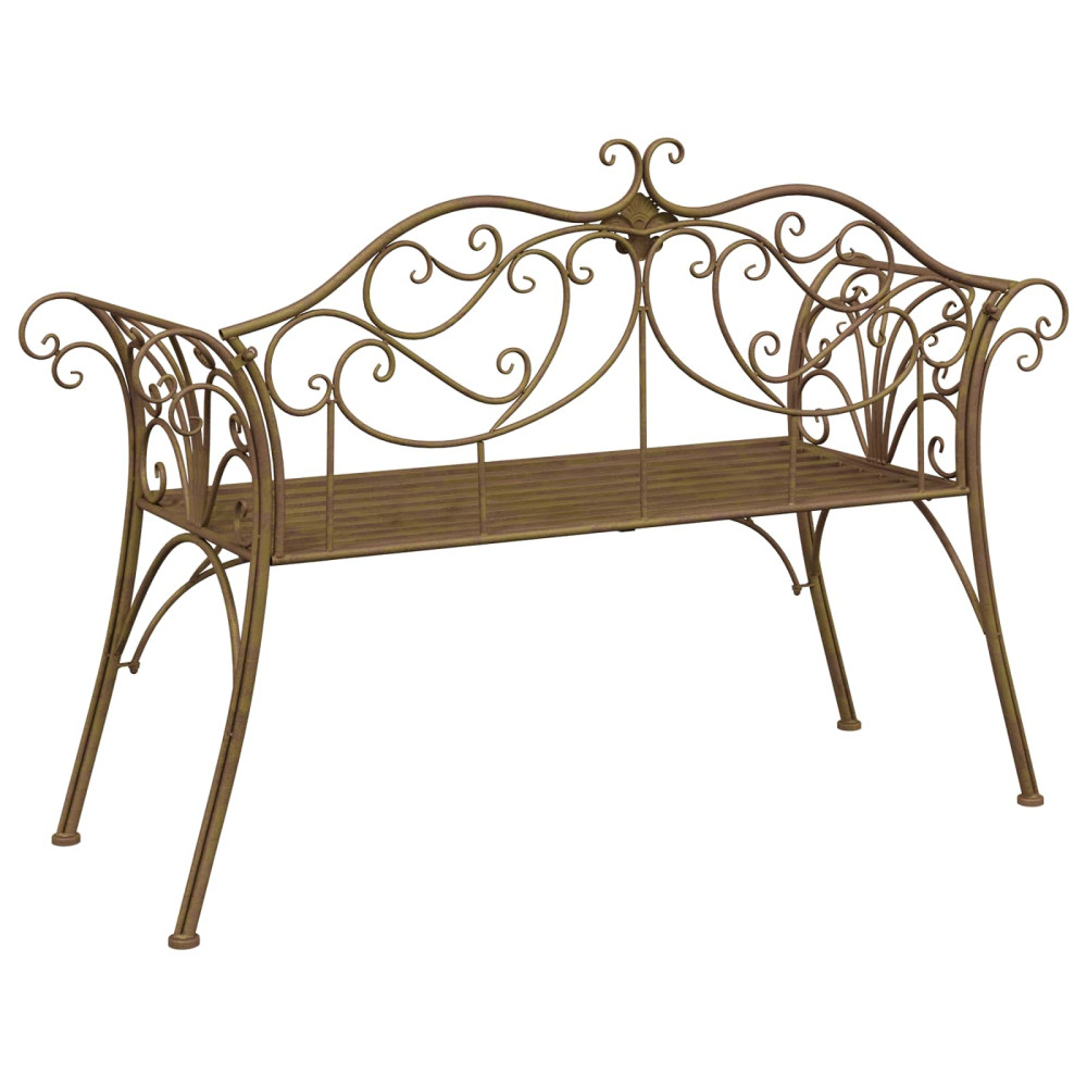 Produktbild för Trädgårdsbänk 2-Antal sittplatser 130 x 47 x 90 cm Stål