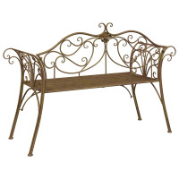 Produktbild för Trädgårdsbänk 2-Antal sittplatser 130 x 47 x 90 cm Stål