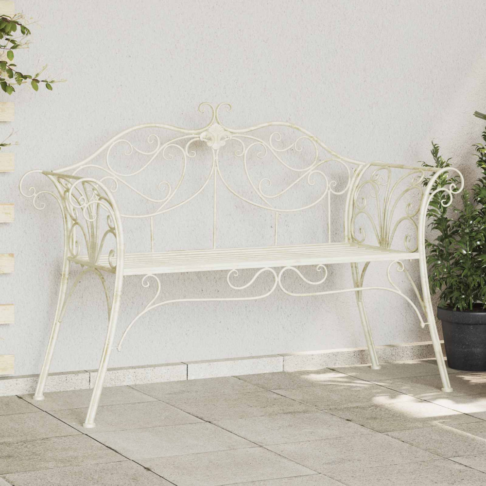 Produktbild för Trädgårdsbänk 2-Antal sittplatser 130 x 47 x 90 cm Stål