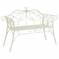 Produktbild för Trädgårdsbänk 2-Antal sittplatser 130 x 47 x 90 cm Stål