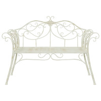 Produktbild för Trädgårdsbänk 2-Antal sittplatser 130 x 47 x 90 cm Stål