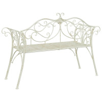 Produktbild för Trädgårdsbänk 2-Antal sittplatser 130 x 47 x 90 cm Stål