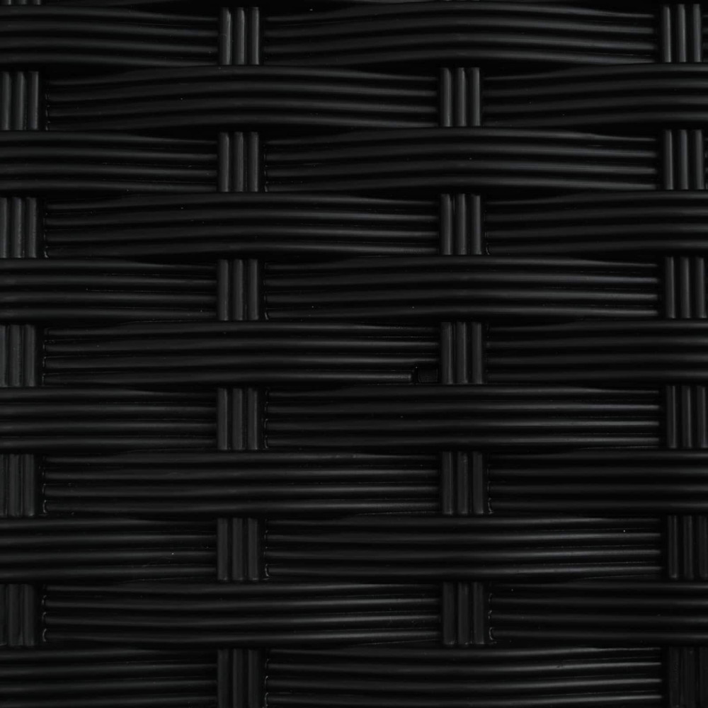 Produktbild för Upphöjd Bädd med Spaljé och Tak Svart 164 x 40 x 138 cm PP