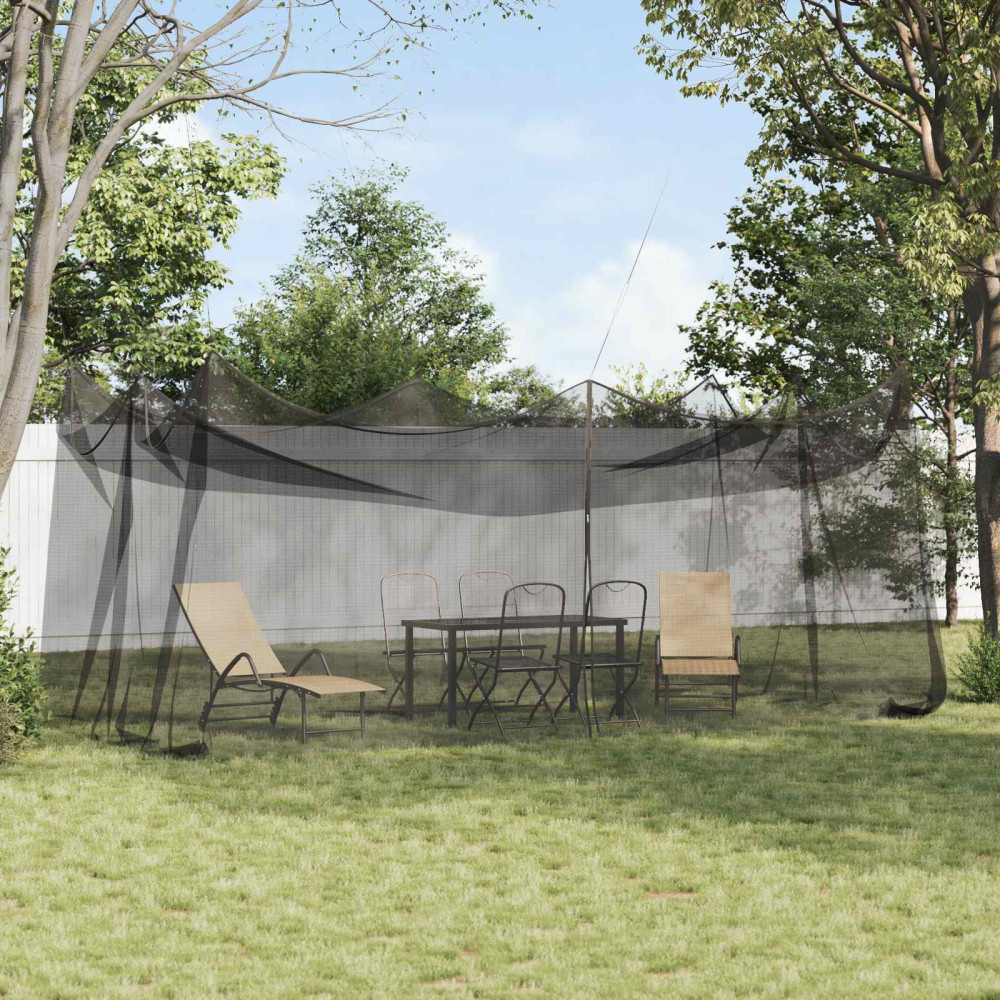 Produktbild för Trädgårdsmyggnät 156 Mesh Svart 3 x 6 x 2,5 m Polyester