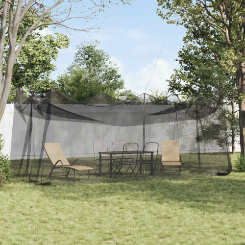 vidaXL Trädgårdsmyggnät 156 Mesh Svart 3 x 6 x 2,5 m Polyester
