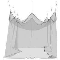 Produktbild för Trädgårdsmyggnät 156 Mesh Svart 3 x 6 x 2,5 m Polyester