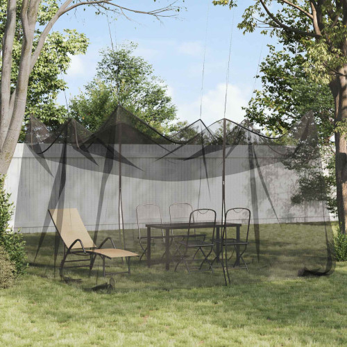 vidaXL Trädgårdsmyggnät 156 Mesh Svart 4 x 4 x 2,5 m Polyester