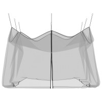 Produktbild för Trädgårdsmyggnät 156 Mesh Svart 4 x 4 x 2,5 m Polyester