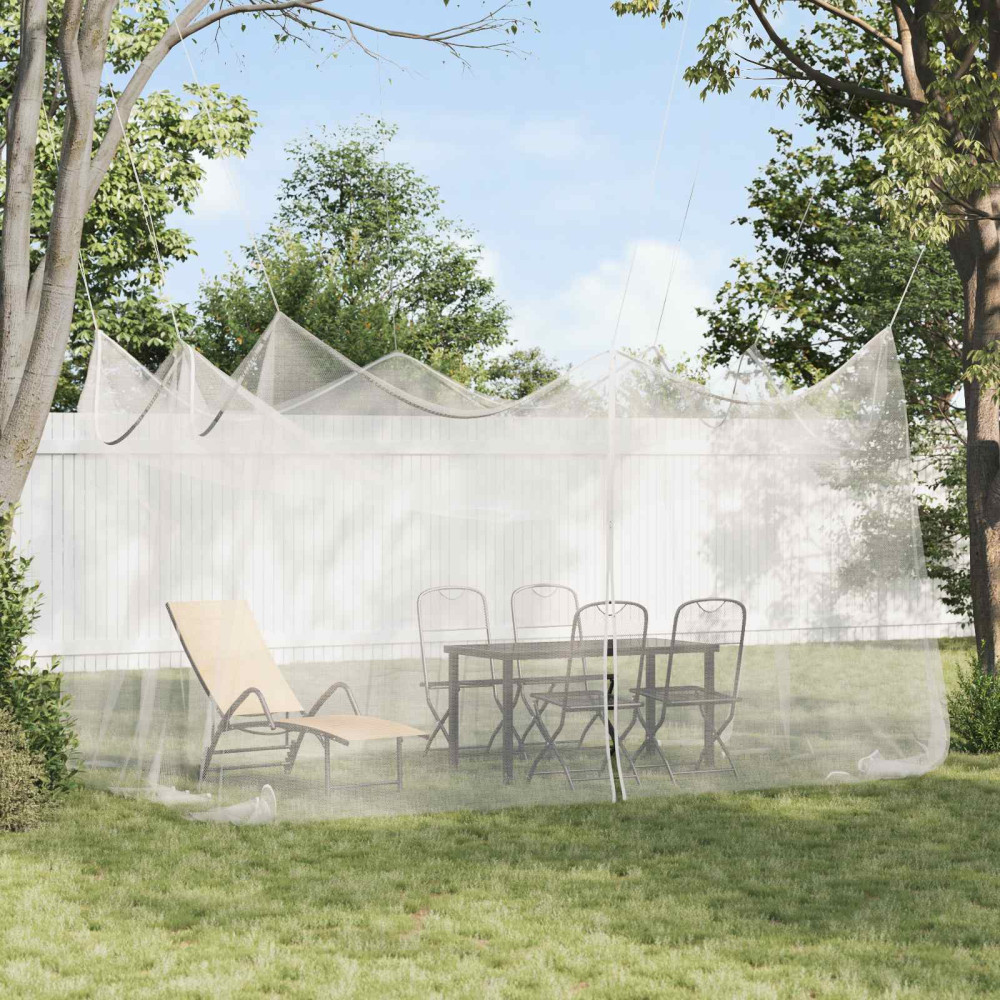 Produktbild för Trädgårdsmyggnät 156 Mesh Vit 3 x 4,5 x 2,5 m Polyester