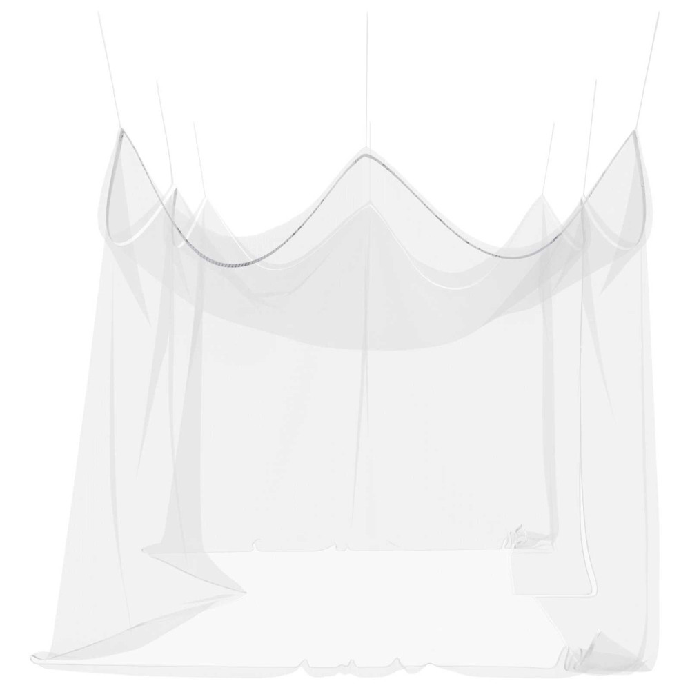 Produktbild för Trädgårdsmyggnät 156 Mesh Vit 3 x 6 x 2,5 m Polyester