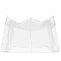 Produktbild för Trädgårdsmyggnät 156 Mesh Vit 4 x 4 x 2,5 m Polyester