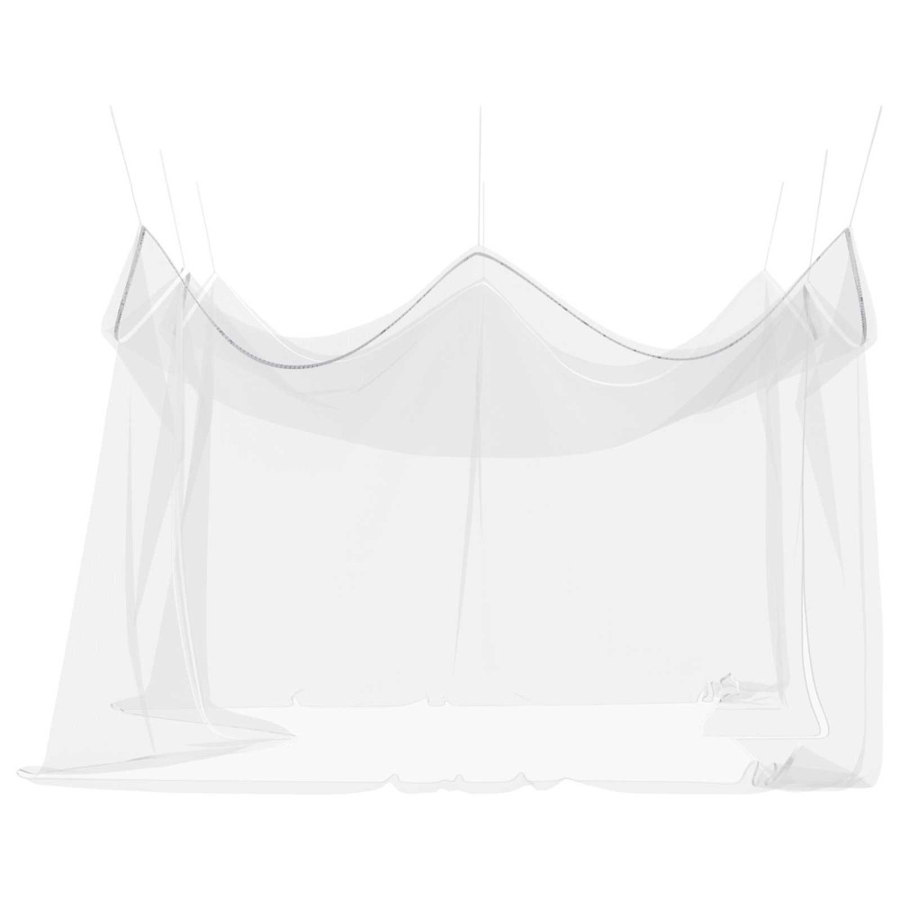 Produktbild för Trädgårdsmyggnät 156 Mesh Vit 4 x 4 x 2,5 m Polyester