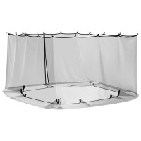 Produktbild för Myggnät för lusthus 220 mesh Svart 3,6 x 3 x 2 m Polyester