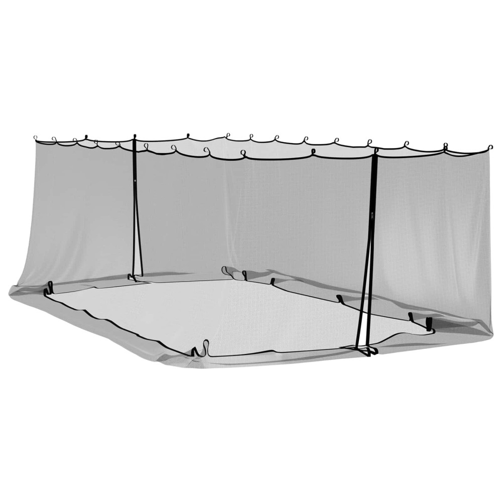 Produktbild för Myggnät för lusthus 220 mesh Svart 6 x 3 x 2 m Polyester