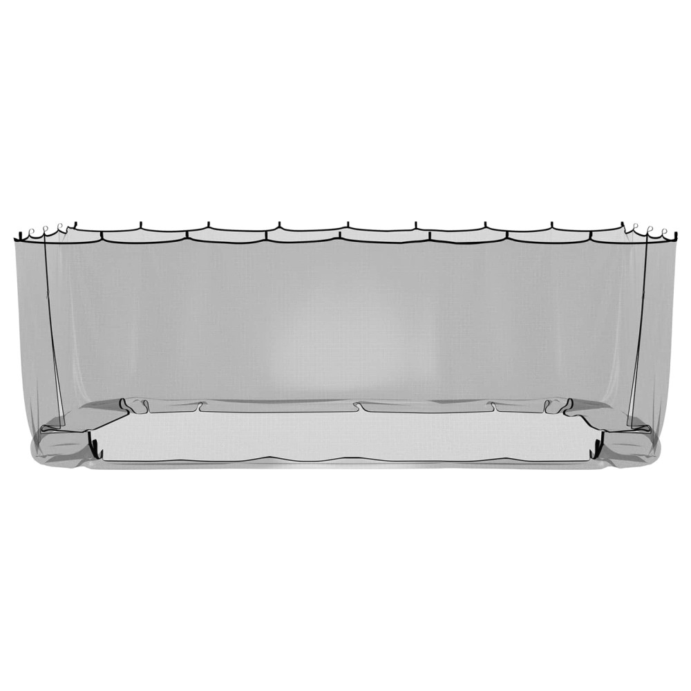 Produktbild för Myggnät för lusthus 220 mesh Svart 6 x 3 x 2 m Polyester