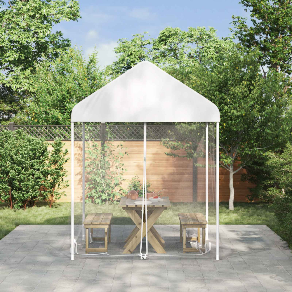 Produktbild för Myggnät för lusthus 220 mesh Vit 2 x 2 x 2 m Polyester