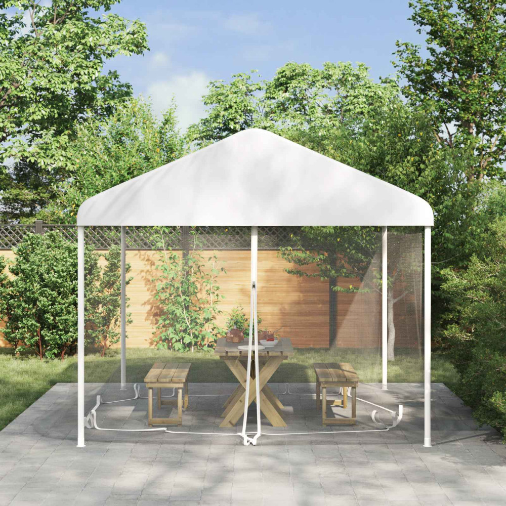 Produktbild för Myggnät för lusthus 220 mesh Vit 4 x 3 x 2 cm Polyester
