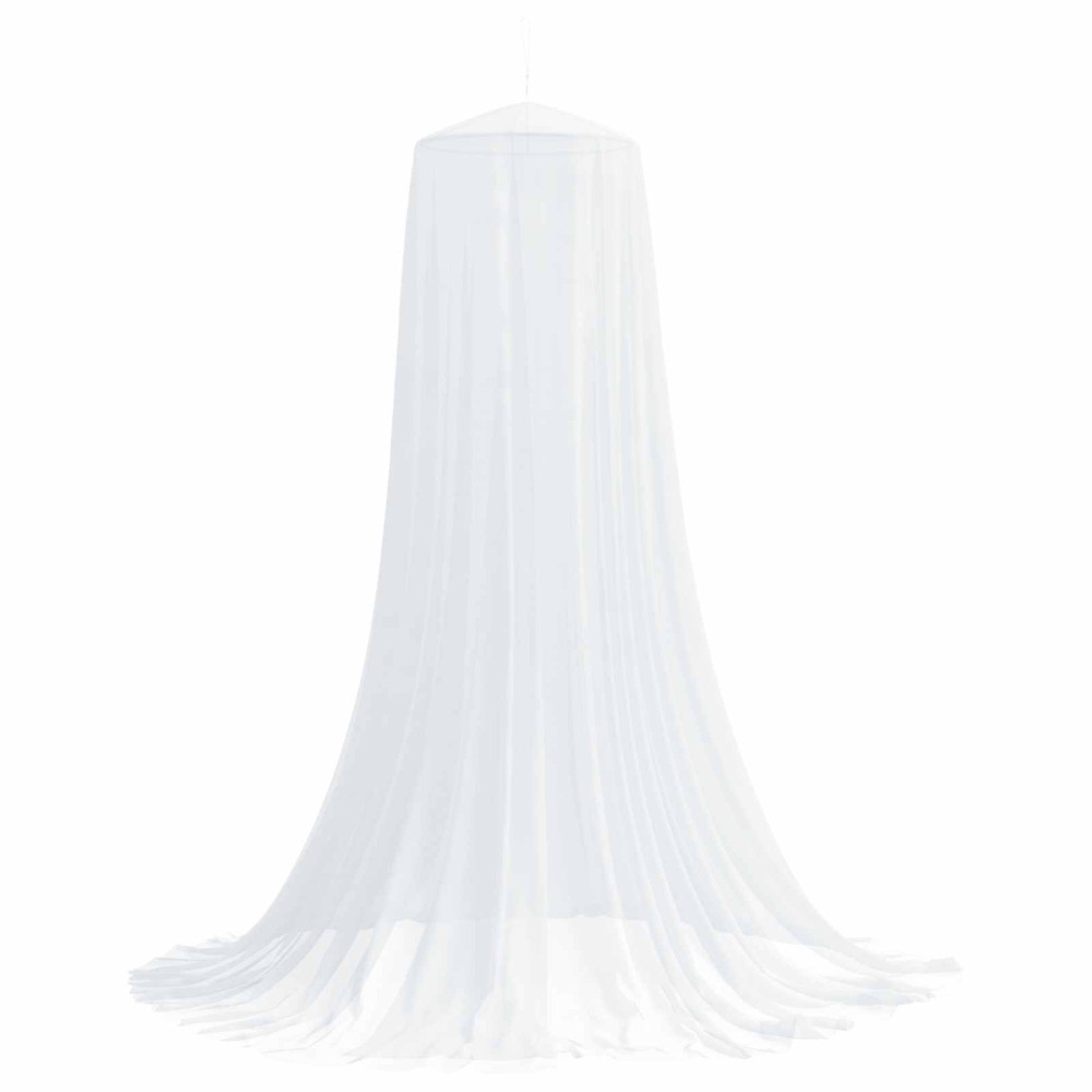 Produktbild för Myggnät för säng 3 pcs 156 mesh Vit Ø56 x 220 cm Polyester