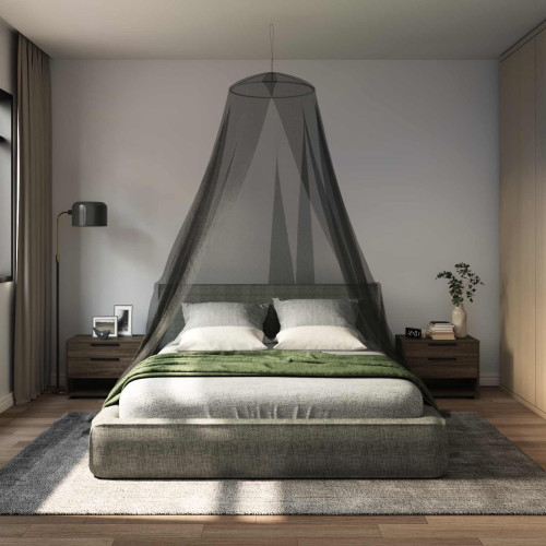 vidaXL Myggnät för säng 156 nät Svart Ø56 x 220 cm Polyester