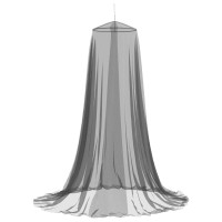 Produktbild för Myggnät för säng 156 mesh Svart Ø56 x 220 cm Polyester