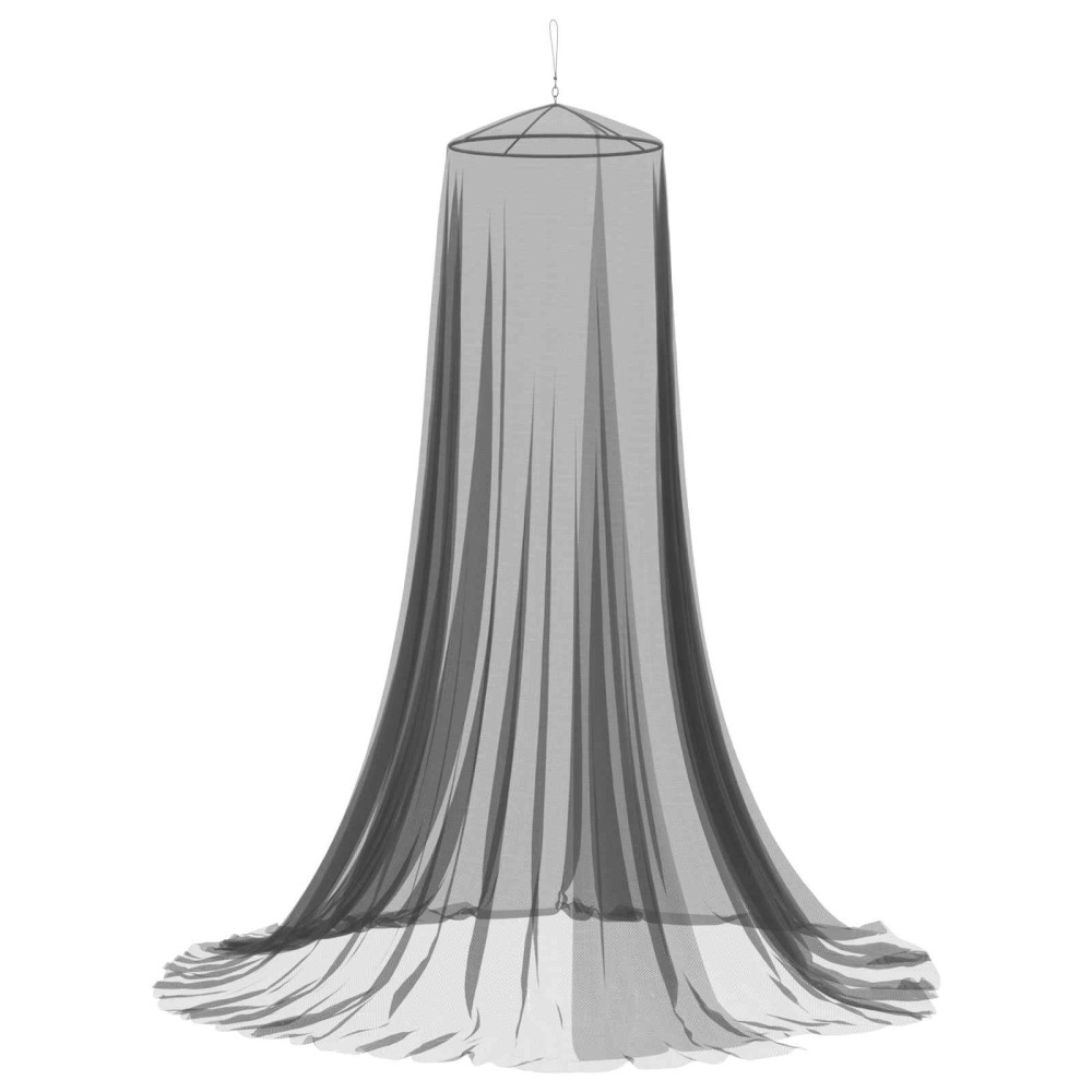 Produktbild för Myggnät för säng 156 mesh Svart ⌀56 x 220 cm Polyester