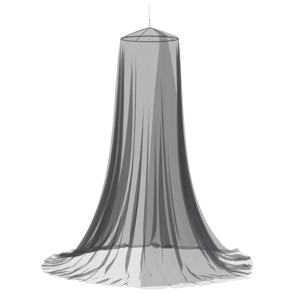 Produktbild för Myggnät för säng 156 mesh Svart Ø56 x 220 cm Polyester