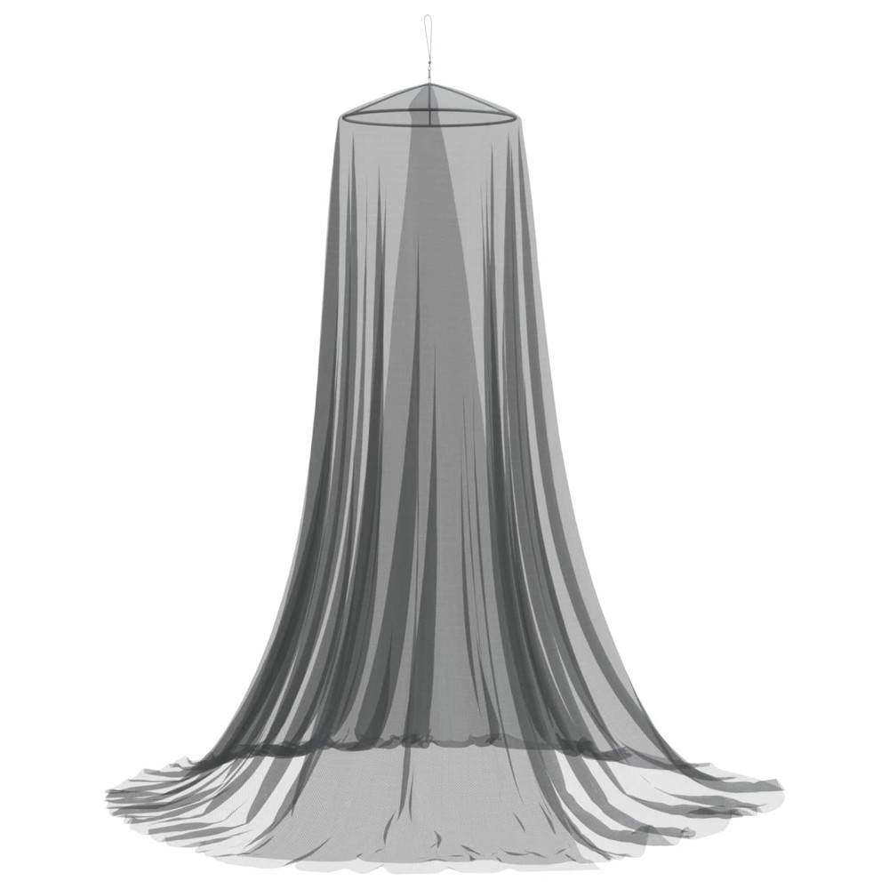 Produktbild för Myggnät för säng 156 mesh Svart Ø56 x 220 cm Polyester