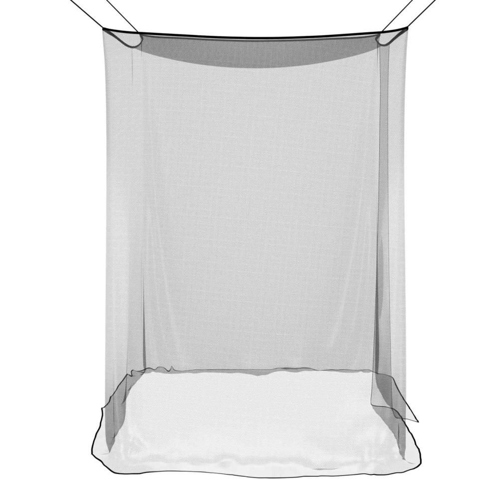 Produktbild för Myggnät för säng 156 nät Svart 220 x 100 x 150 cm Polyester