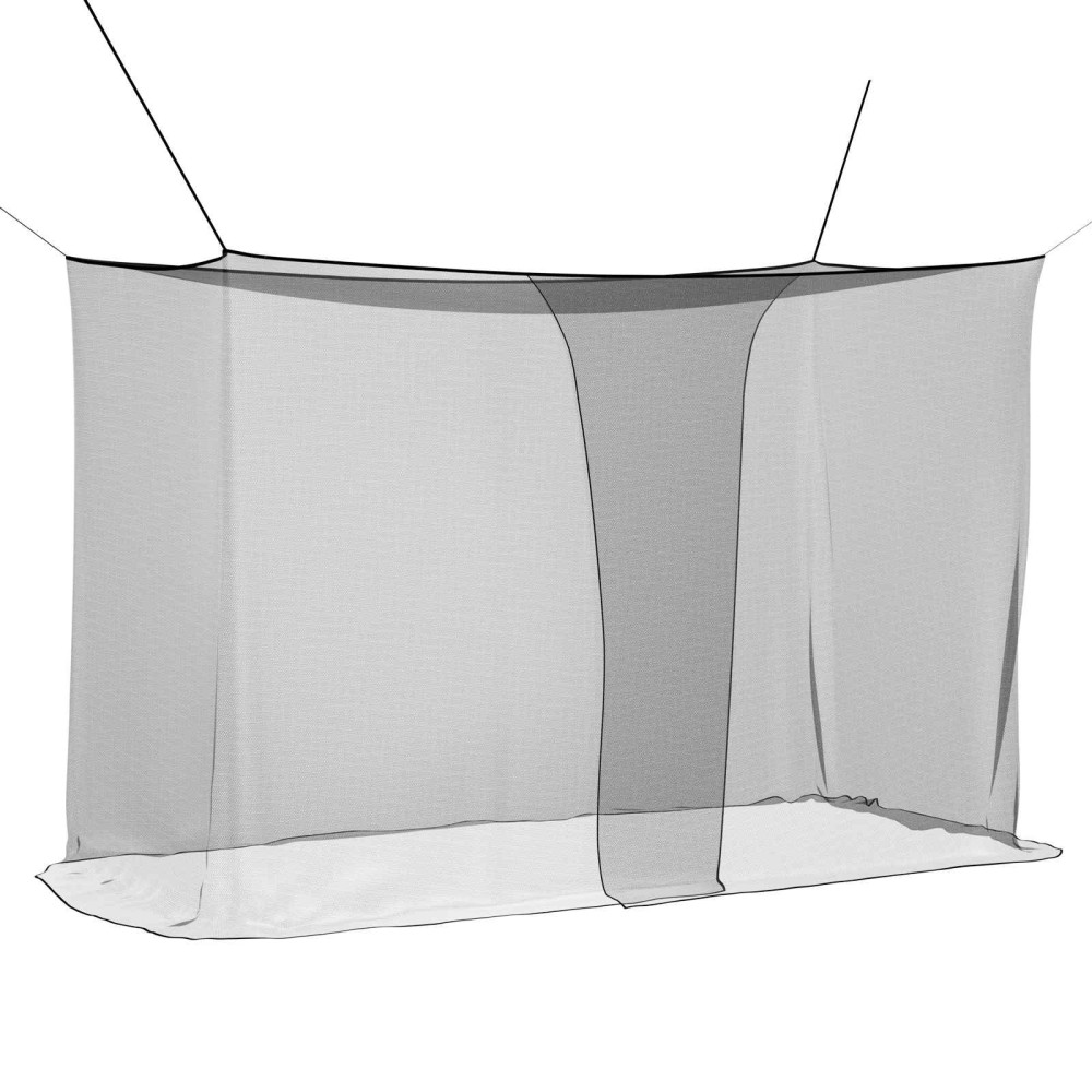 Produktbild för Myggnät för säng 156 nät 3 pcs Svart Polyester