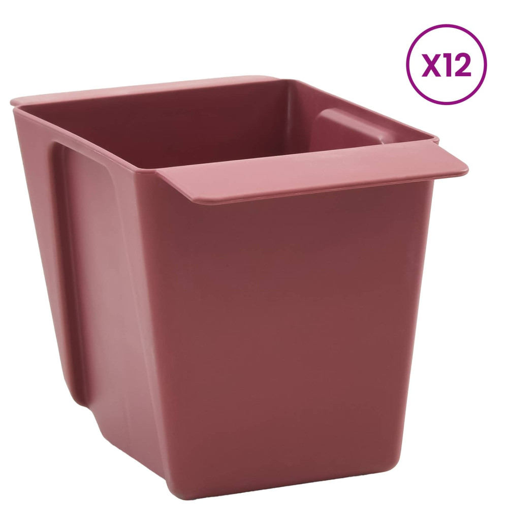 Produktbild för Blomlådor för Euro-pallar 12 pcs Brun 14 x 9 x 9,5 cm
