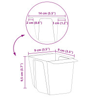 Produktbild för Blomlådor för Euro-pallar 12 pcs Brun 14 x 9 x 9,5 cm