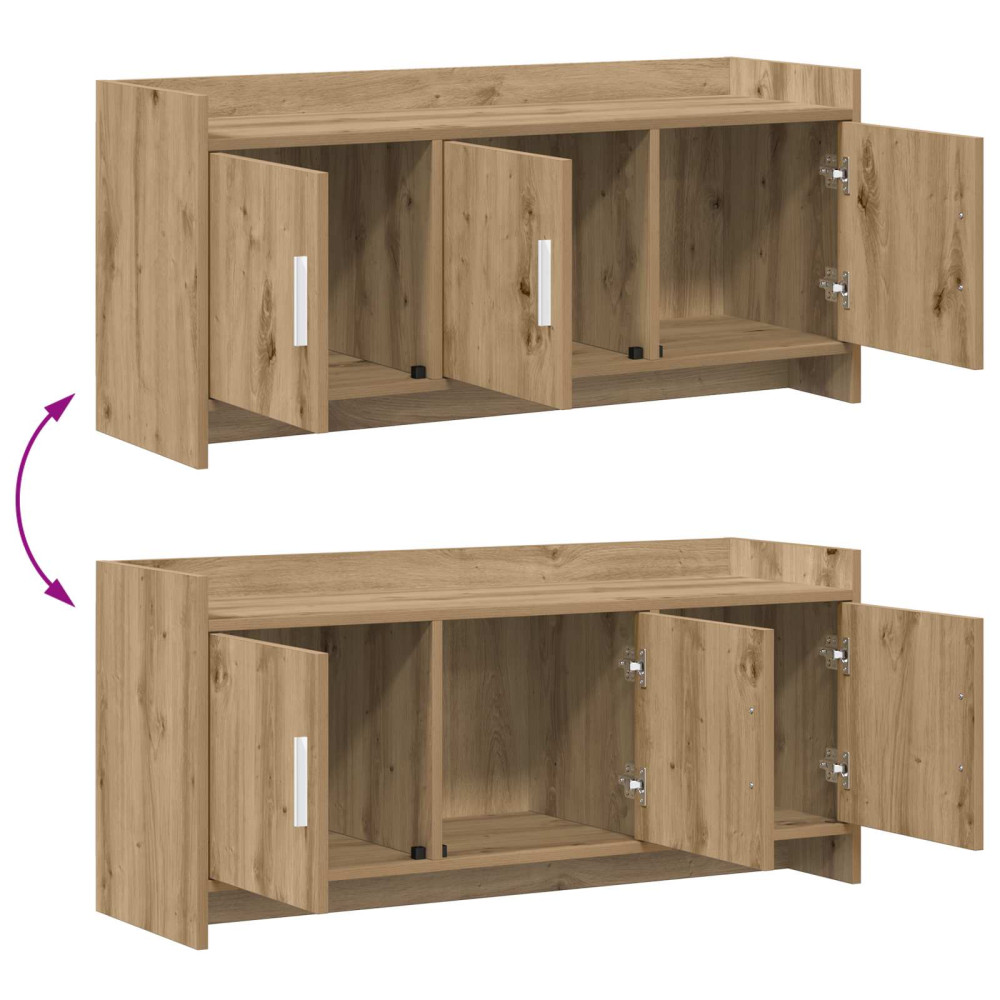 Produktbild för TV-skåp 102 x 33 x 47 cm Artisan-ek Konstruerat trä