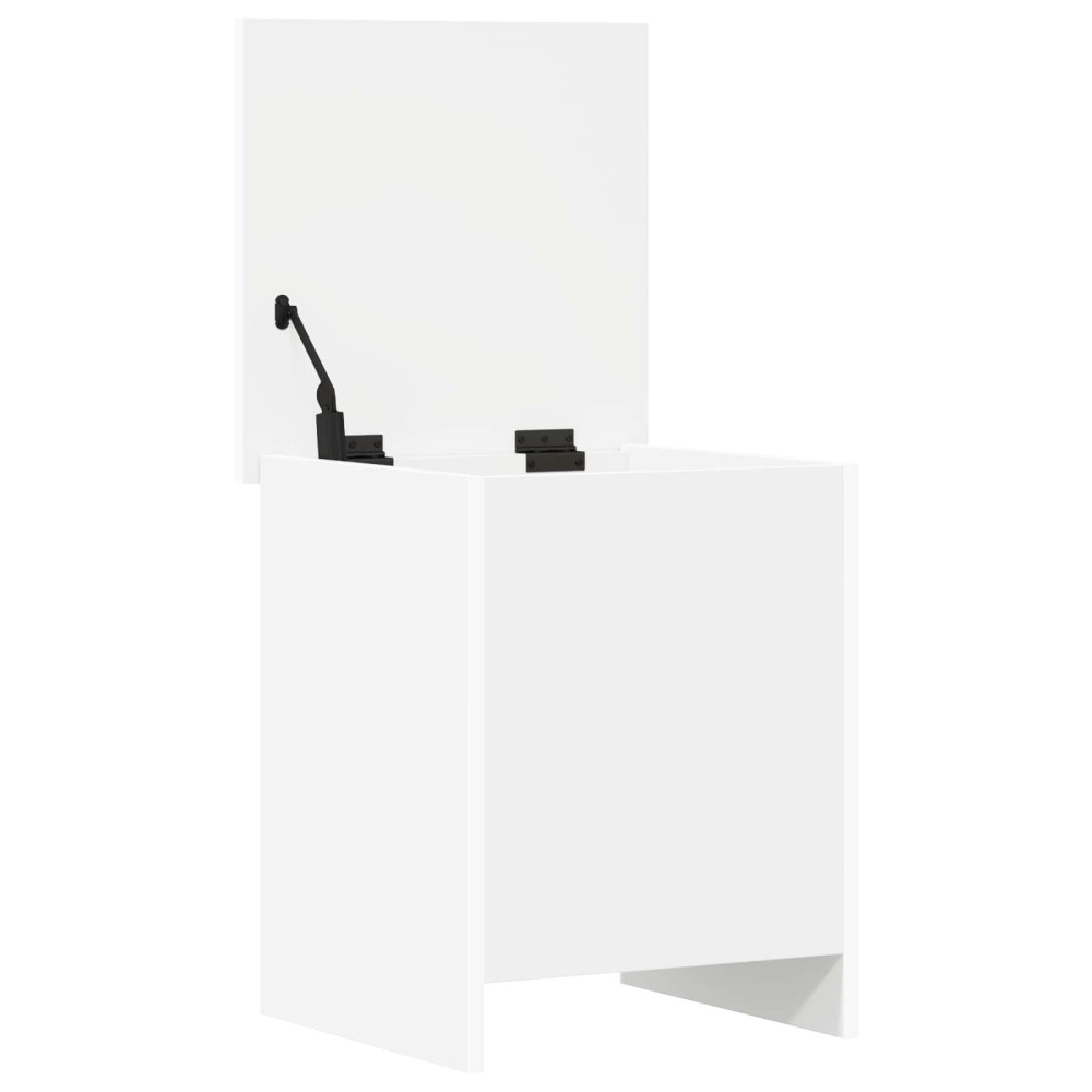 Produktbild för Förvaringskista med lagring Vit 40 x 40 x 50 cm Konstruerat trä
