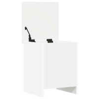 Produktbild för Förvaringskista med lagring Vit 40 x 40 x 50 cm Konstruerat trä