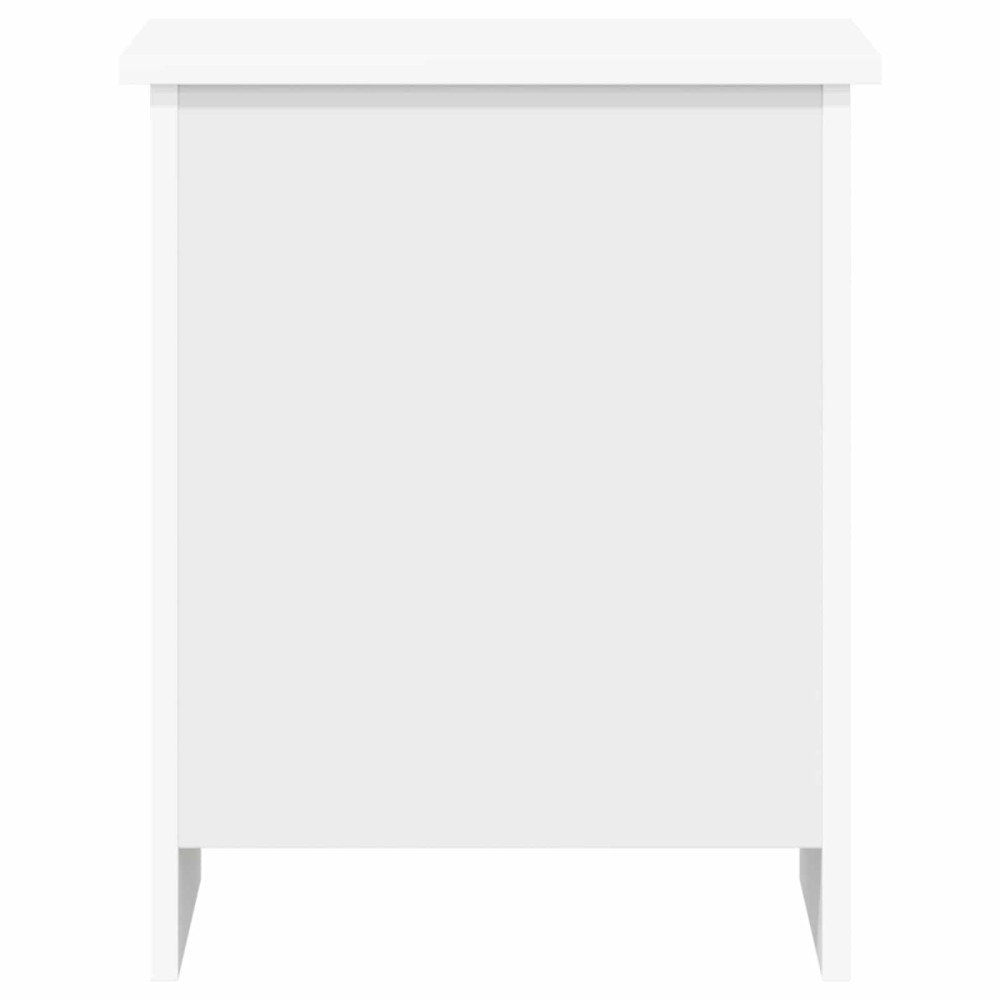 Produktbild för Förvaringskista med lagring Vit 40 x 40 x 50 cm Konstruerat trä