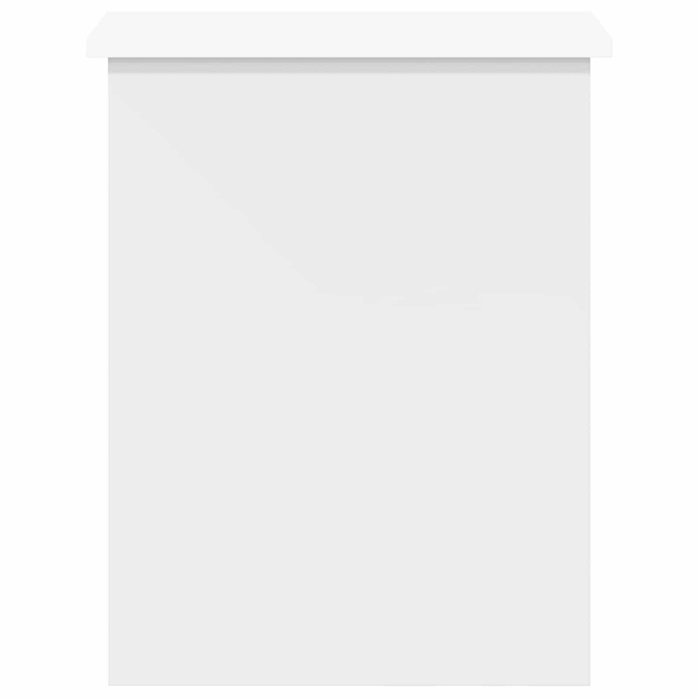 Produktbild för Förvaringskista med lagring Vit 40 x 40 x 50 cm Konstruerat trä