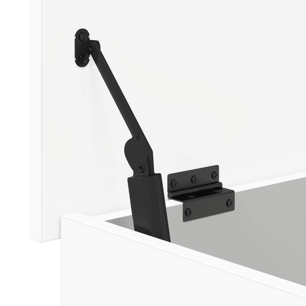 Produktbild för Förvaringskista med lagring Vit 40 x 40 x 50 cm Konstruerat trä