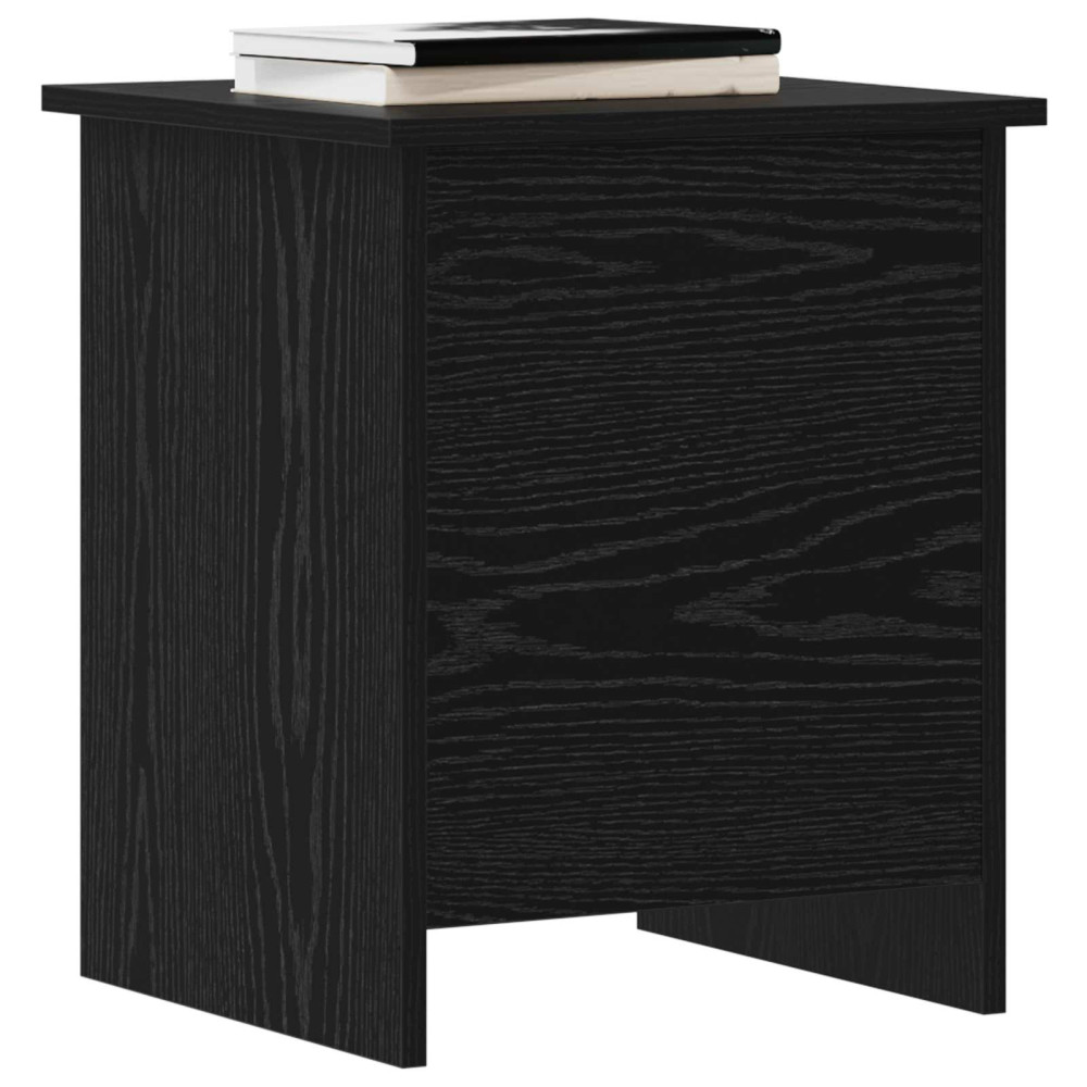 Produktbild för Förvaringskista Svart ek 40 x 40 x 50 cm Konstruerat trä