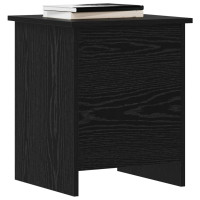 Produktbild för Förvaringskista Svart ek 40 x 40 x 50 cm Konstruerat trä