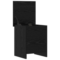 Produktbild för Förvaringskista Svart ek 40 x 40 x 50 cm Konstruerat trä