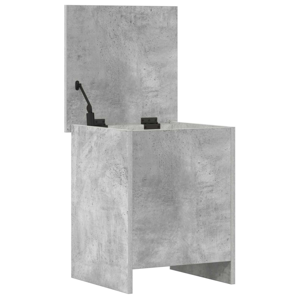 Produktbild för Förvaringskista Betonggrå 40 x 40 x 50 cm Konstruerat trä