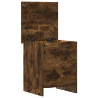 Produktbild för Förvaringskista Rökt ek 40 x 40 x 50 cm Konstruerat trä