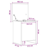 Produktbild för Förvaringskista Artisan-ek 40 x 40 x 50 cm Konstruerat trä