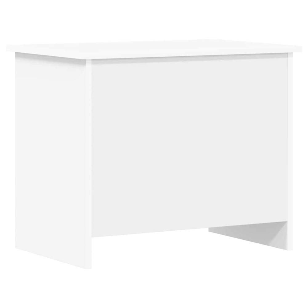 Produktbild för Förvaringskista med lagring Vit 60 x 40 x 50 cm Konstruerat trä